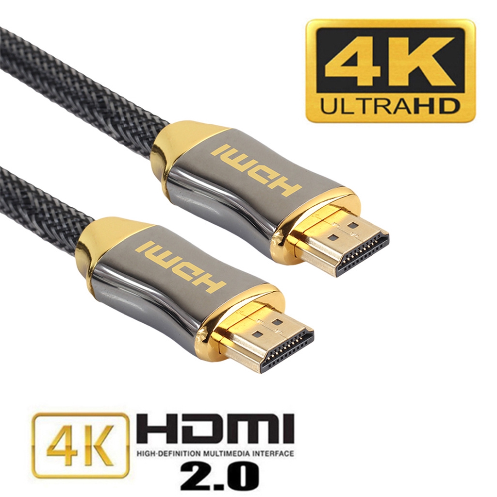 HDMI2.0高清線 超高清HDMI線 2.0版  高清線 電視連接線鍍金頭1-10米鋅合金帶編織網