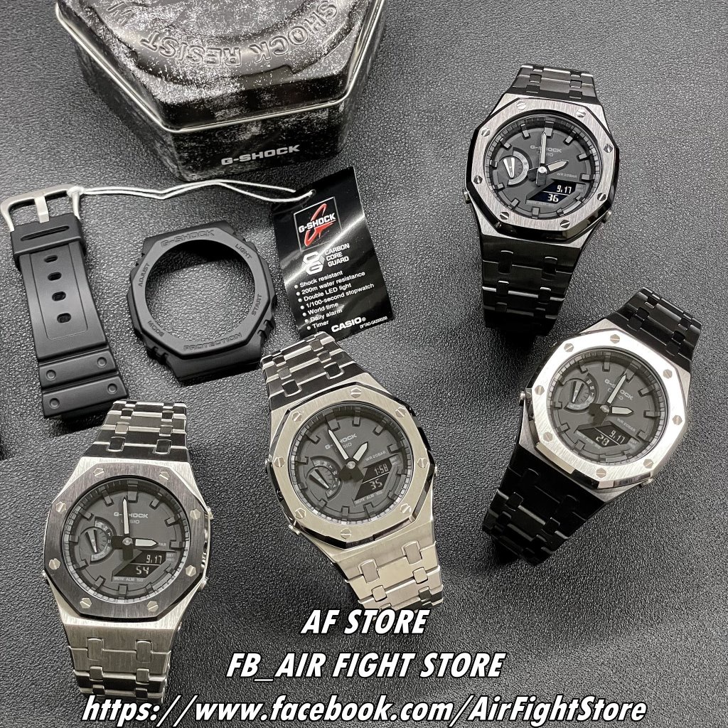 AF Store*G-SHOCK GA-2100改裝 GA-2100-1A1 改裝 六代AP款 不鏽鋼 農家橡樹 最新