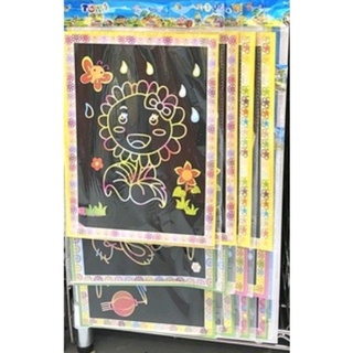 臺灣現貨 12入刮畫 夜市玩具 排裝 整卡出售 童玩 兒童節 安親班 露營 派對 活動 獎勵