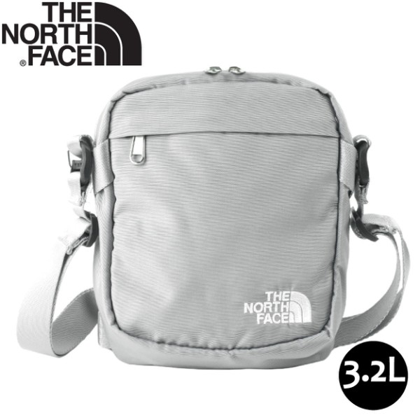 【The North Face 3.2L 側背包《灰/白》】3BXB/側背包/斜背包/休閒背包/通勤/出國/悠遊山水