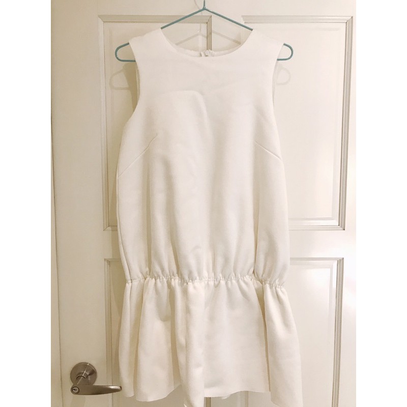 H&amp;M 白色無袖晚宴洋裝小禮服