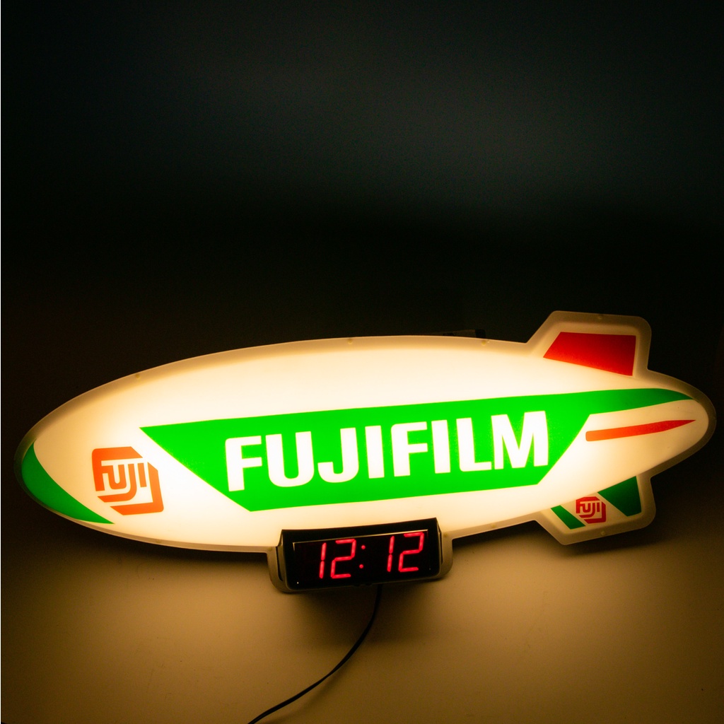 桑惠商號⟢｜1998｜美國｜Fujifilm富士飛船燈鐘 壓克力燈箱 ⟣ A017