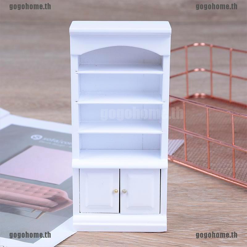 [gogohome]1:12娃娃屋微型家具木製客廳書櫃