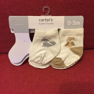 Carter's 嬰兒襪 四件組(原六件組）0-3M