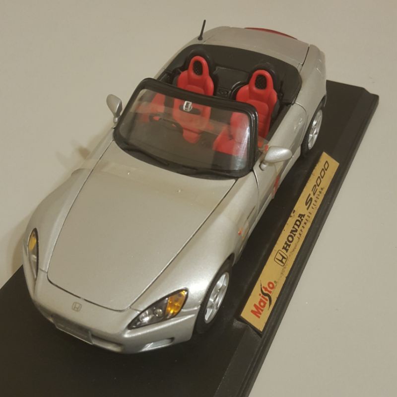 Maisto 絕版品 Honda S00 銀灰色模型車 敞篷車1 18 蝦皮購物