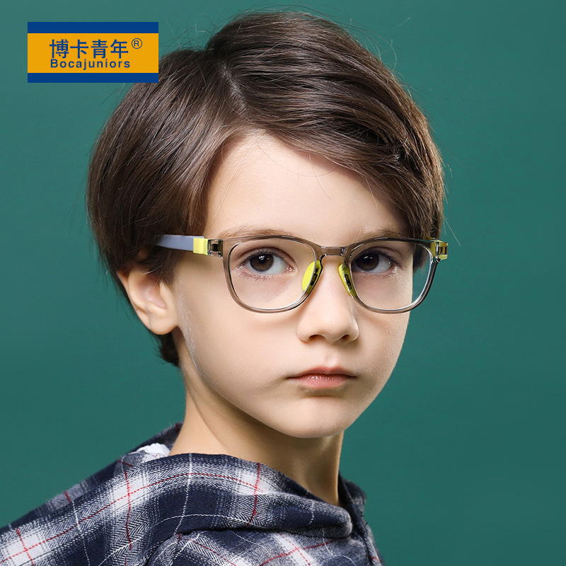 兒童防藍光眼鏡 濾藍光眼鏡 電腦眼鏡 兒童電腦眼鏡 抗藍光平光鏡 透色兒童防藍光眼鼻托時尚TR手機電腦護目鏡