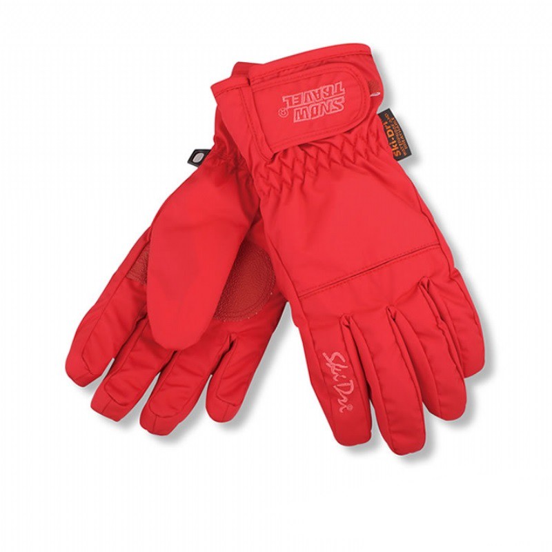 SNOWTRAVEL SKI-DRI防水透氣超薄型手套 (紅色)[STAR006-RED]