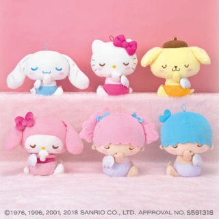日本景品 Sanrio三麗鷗 SEGA:BabyAngelDoll 大耳狗 凱蒂 布丁狗 美樂蒂 雙子星 玩偶 娃 吊飾