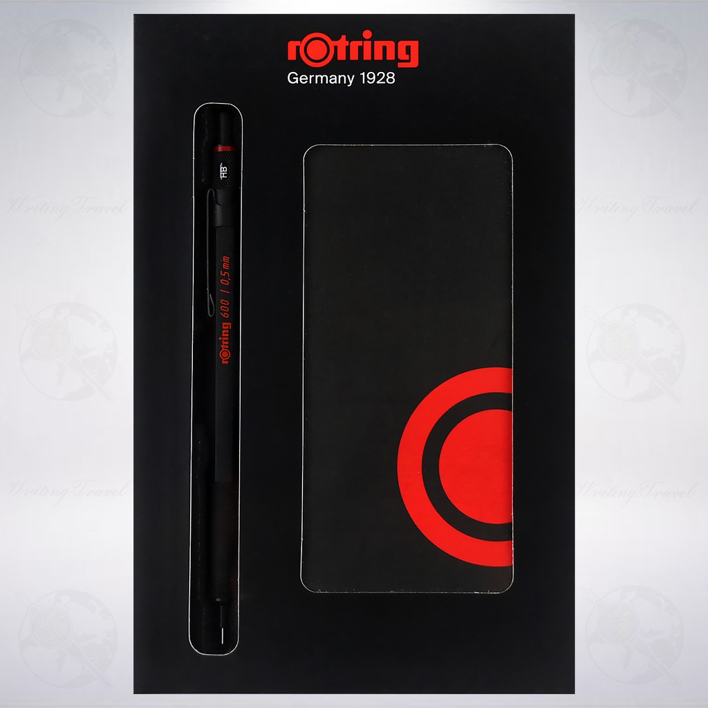 德國 紅環 rOtring 600 限定版自動鉛筆禮盒組: 黑色/0.5mm