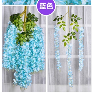 大陸現貨 仿真紫藤花假花紫蘿蘭室內婚慶弔頂裝飾屋頂藤條塑料花藤蔓 因尺寸原因下標務必選宅配 蝦皮購物