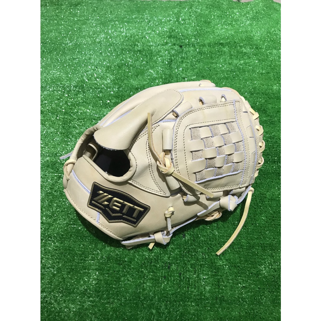 ZETT SPECIAL ORDER 訂製款棒壘球手套特價源田款投手11.5吋奶油色