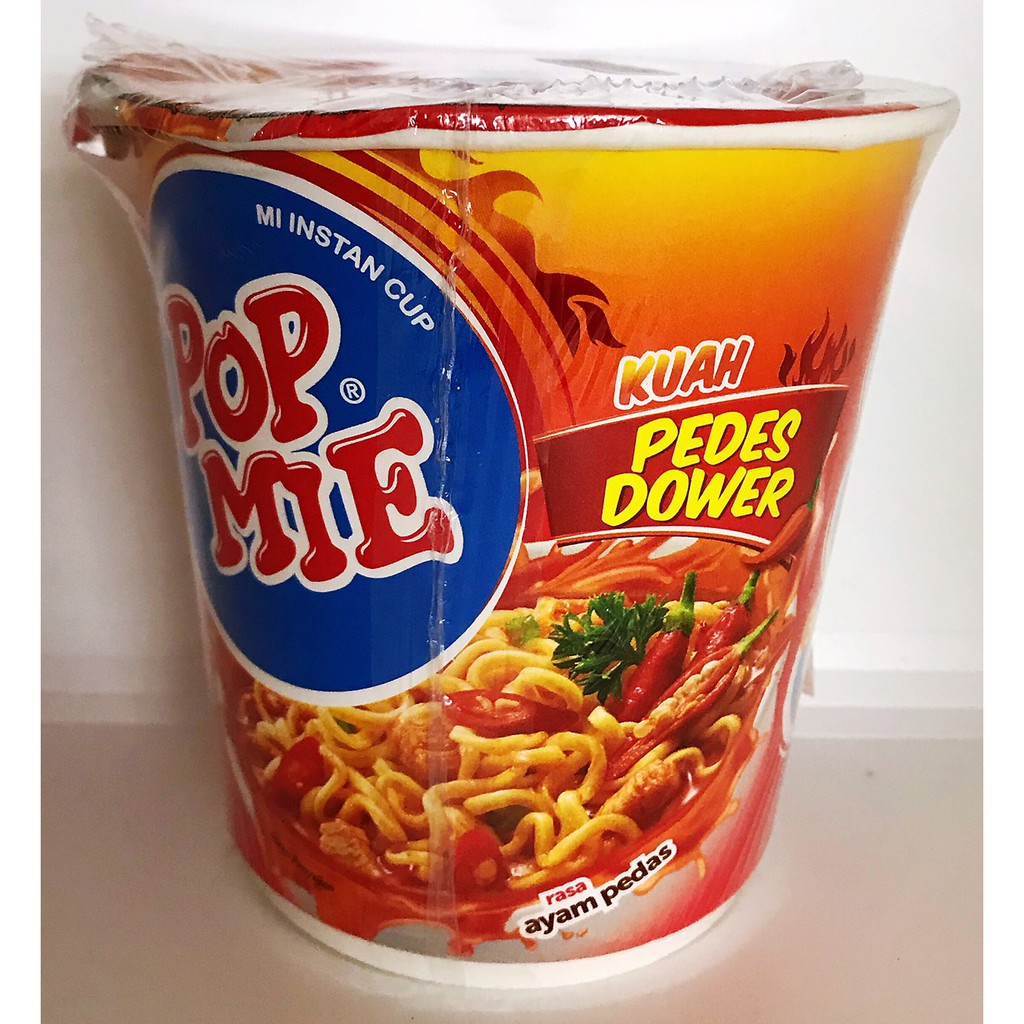 印尼 POP MIE KUAH PEDES DOWER 香辣肉風味碗(湯)麵 /煮麵/碗麵/ | 蝦皮購物