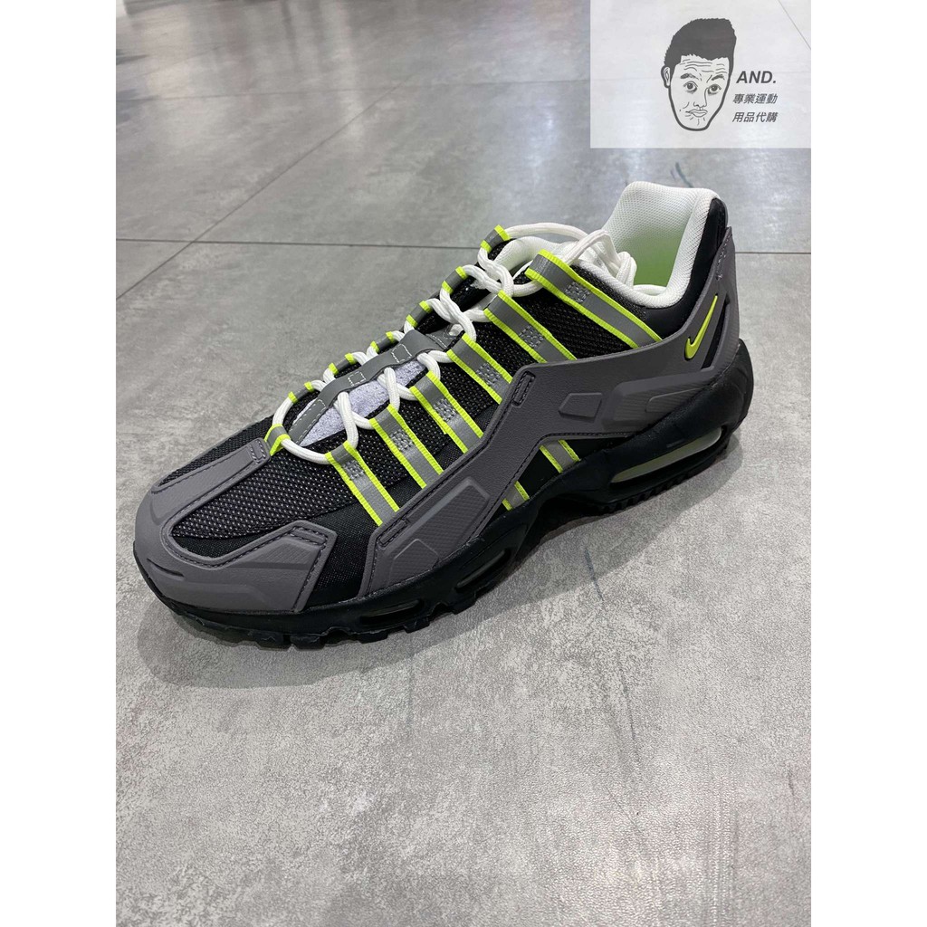 【AND.】NIKE  AIR MAX 95 NDSTRKT 灰墨綠 螢光 運動 休閒 男款 CZ3591-002