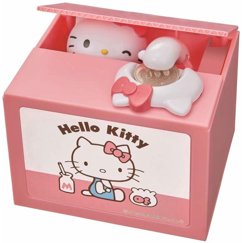 Hello Kitty 硬幣存錢筒 三麗鷗 凱蒂貓 儲金箱 扒手錢幣桶 偷錢存錢筒 偷錢撲滿【現貨】【GAME休閒館】