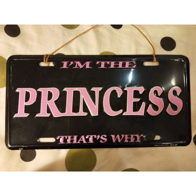 《夏威夷帶回》I'm the princess車牌