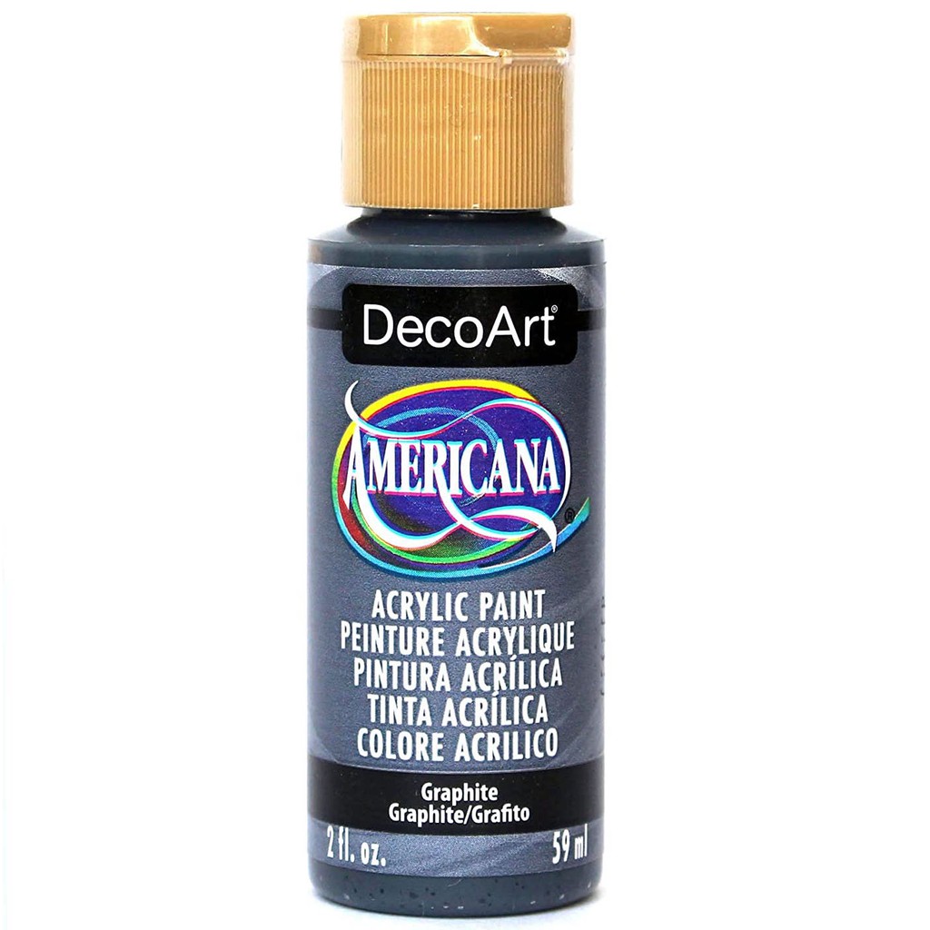 DecoArt 石墨色 Graphite 59 ml Americana 壓克力顏料 DA161 ( 美國 )