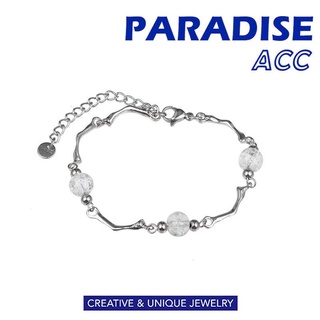 PARADISE 冰裂珠 扭曲骨節 手鏈 設計感小眾 手環 飾品