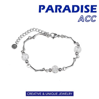 paradise 冰裂珠 扭曲骨節 手鏈 設計感小眾 手環 飾品