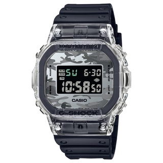 【CASIO】G-SHOCK 經典5600系列 透明殼黑迷彩錶面 DW-5600SKC-1 台灣卡西歐公司貨