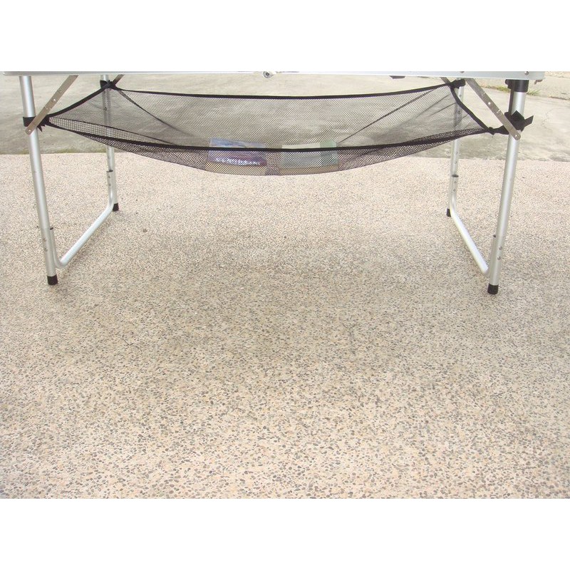 露營小站~【12060-1】桌下置物網，適合120x60cm的折合桌、摺疊桌或是相近的桌子，車後置物網