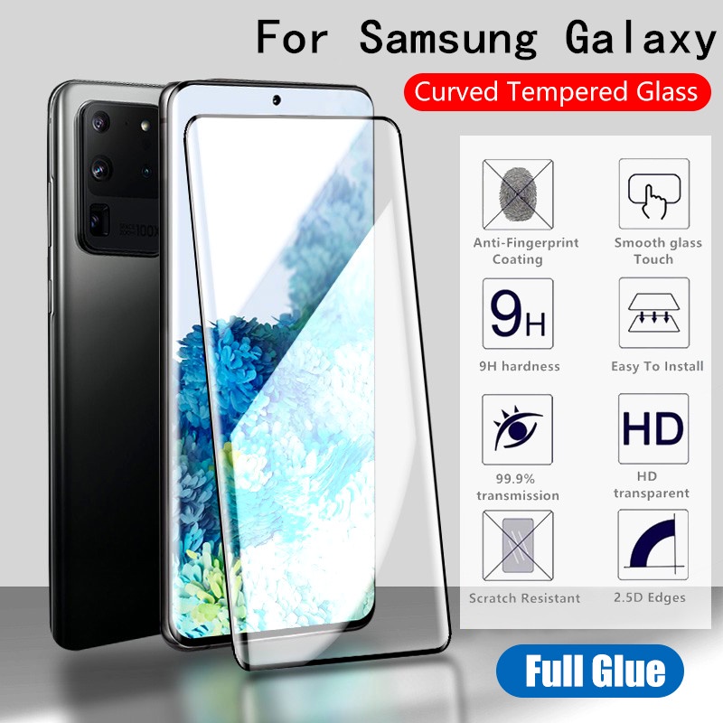 SAMSUNG 三星 Galaxy 透明曲面屏幕保護膜全覆蓋 S21 Ultra/S21+ 5G/S20 Ultra/S