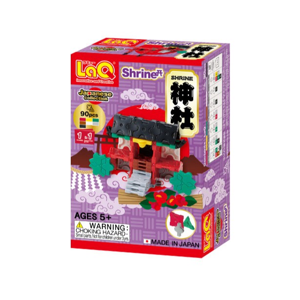 【LaQ】Q版神社 (90pcs)　日本製造立體3D拼接積木/益智玩具/台灣獨家代理