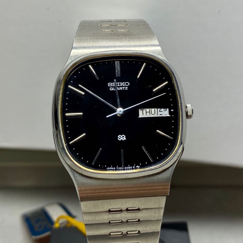 逸品 1980年 日本製 vintage SEIKO SQ 精工錶 古董錶 老款 石英錶 復古 7123-5100