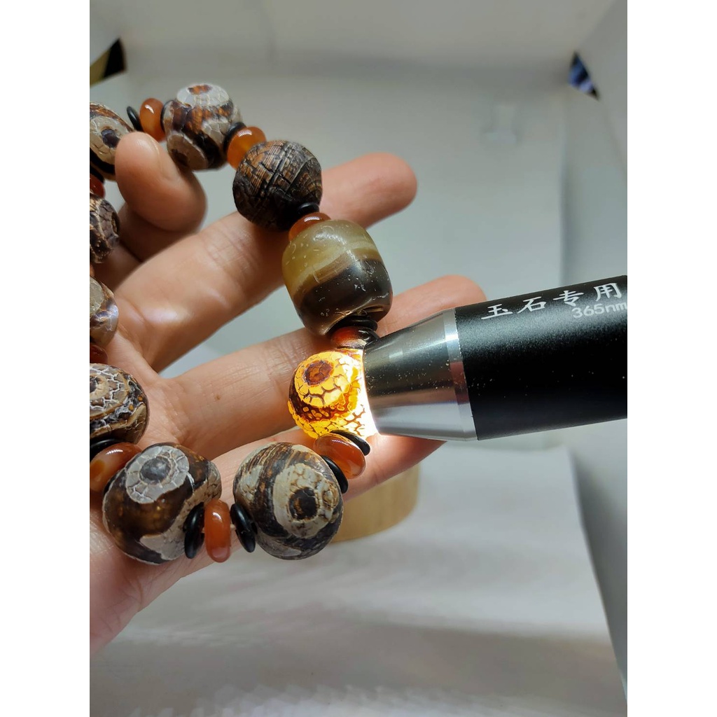 天珠（西蔵上肯老礦手工護摩火供一眼天珠）