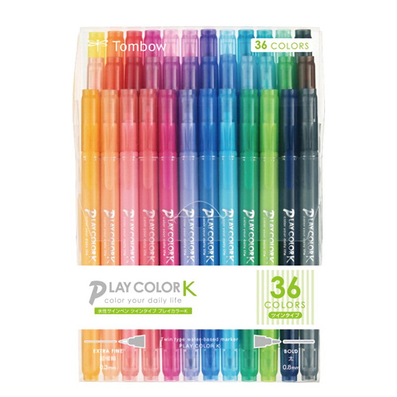 Tombow Playcolor K雙頭彩色筆／36色組　誠品eslite