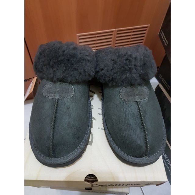 韓國購入Bearpaw毛毛拖鞋 灰色6號 23公分 雪靴 醜靴 ugg