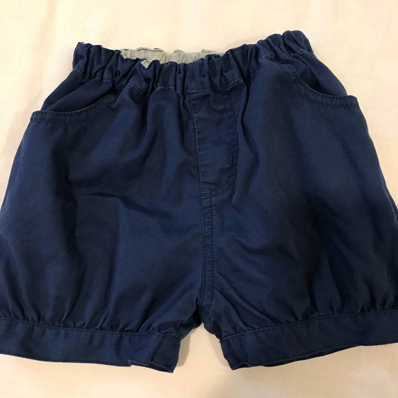 二手無印良品 Muji 深藍色短褲 （適80cm s)