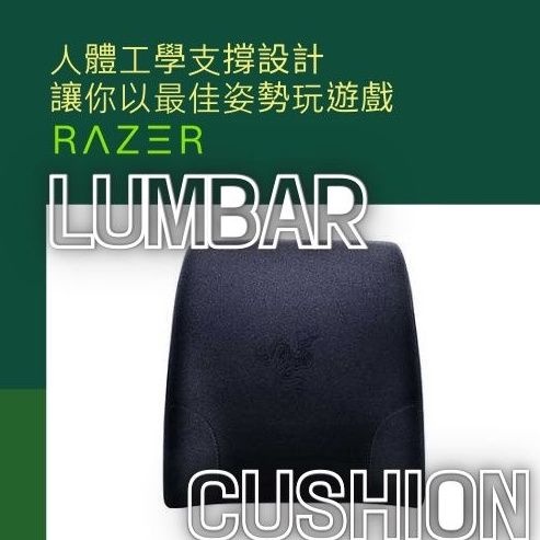 現貨【WSY】雷蛇Razer 電競椅腰墊/靠墊 LUMBAR CUSHION 記憶海綿 天鵝絨 電競椅配件