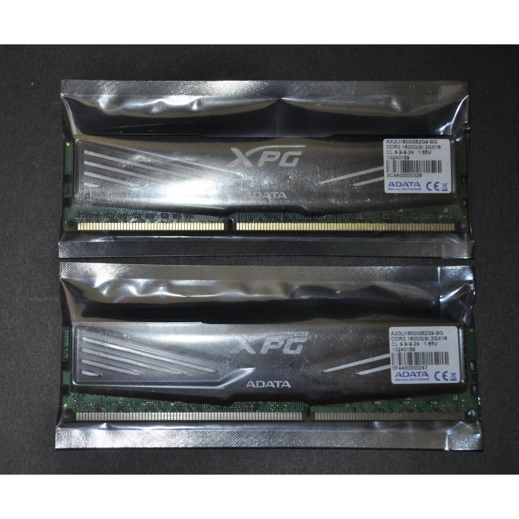 威剛 ADATA DDR3-1600 4G Kit (2Gx2) XPG 同廠牌 同顆粒 雙通道 散熱板 電競 終保