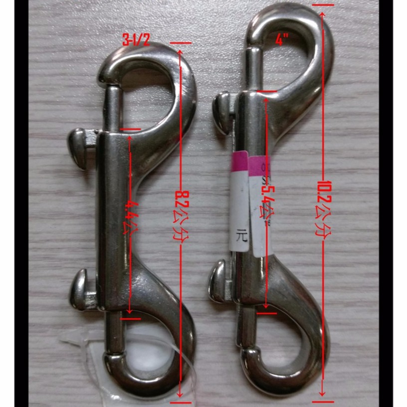 不鏽鋼 雙頭鉤 問號鉤 掛勾 安全鉤 白鐵鉤 吊鉤 狗鍊扣環 狗鏈扣環