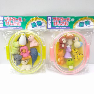 iwako 盒裝組 7入橡皮擦 動物 (兩款隨機出貨) er-puc003 宣弟精品文具館