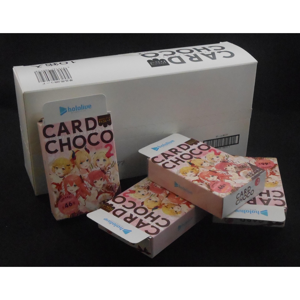 【旅人事務所】【沒有附卡片與巧克力】日空版 hololive Card Choco 第二彈(1白色外盒子+4粉色盒)