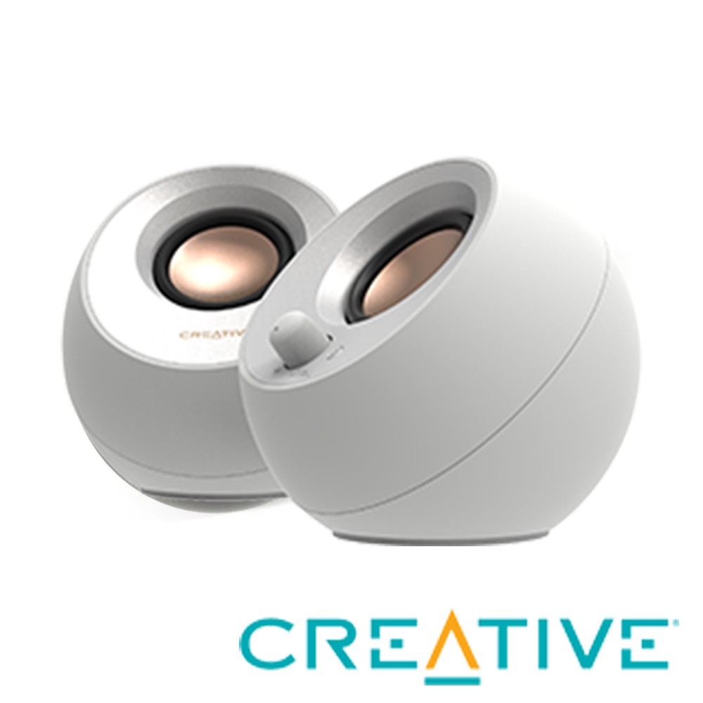 CREATIVE Pebble V3 USB 桌上型藍芽喇叭(白) 現貨 蝦皮直送