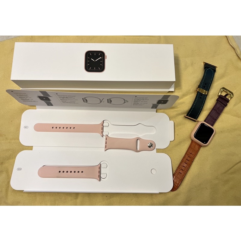 二手 Apple Watch S5 40mm 玫瑰金 鋁金屬錶殼 粉色錶帶