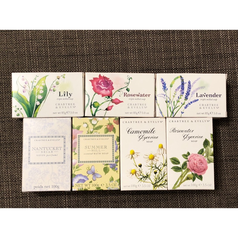 Crabtree Evelyn 瑰珀翠新鈴蘭百合 薔薇玫瑰 英國薰衣草 水澤香蕀叢花 春回大地 瑞士甘菊 薔薇花香皂 蝦皮購物