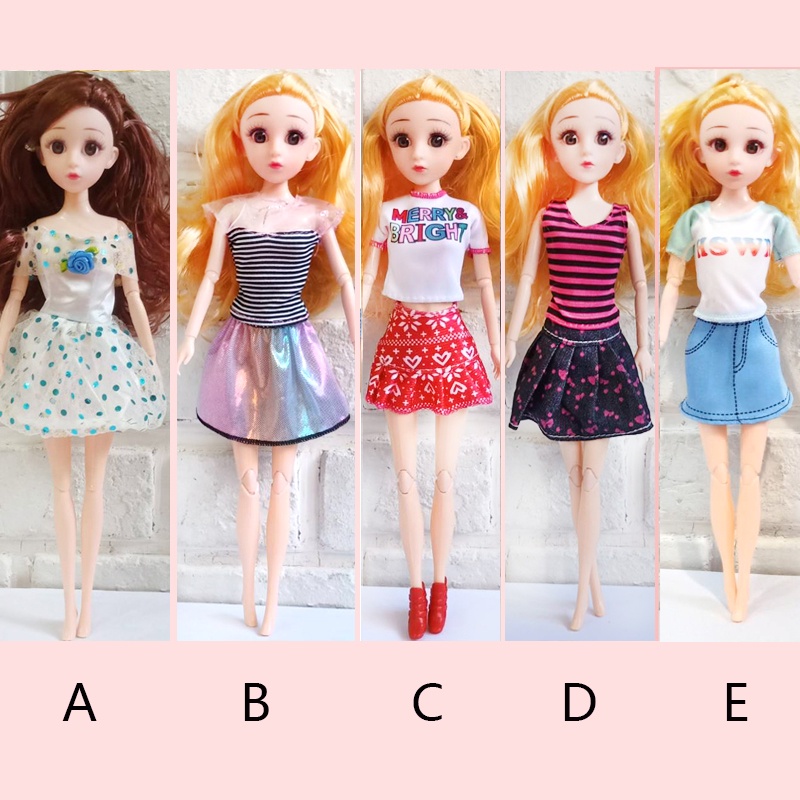 [靚妞兒小舖]芭比娃娃衣服 時裝 換裝芭比衣服11寸30cm芭比娃娃裙子換裝娃娃衣服 適用 30cm娃娃可穿的衣服