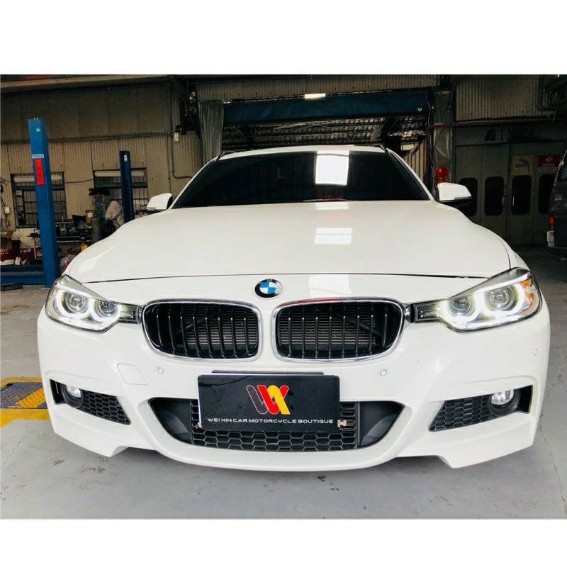 安鑫汽車精品 bmw F30 F31 美規鹵素大燈版本 升級原廠歐規魚眼HID版光圈大燈總成 編程 安裝 質感提升