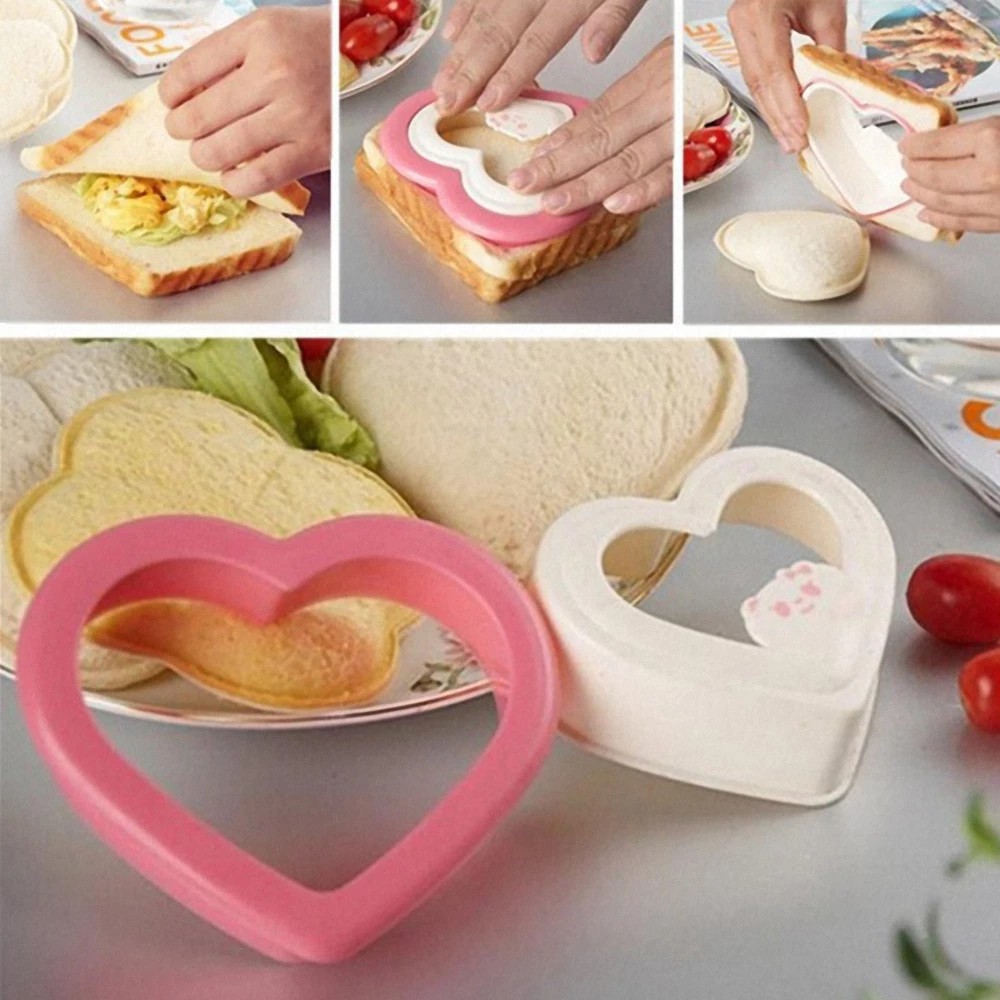 愛心形狀三明治刀三明治機模具吐司蛋糕模具切割器廚房早餐機