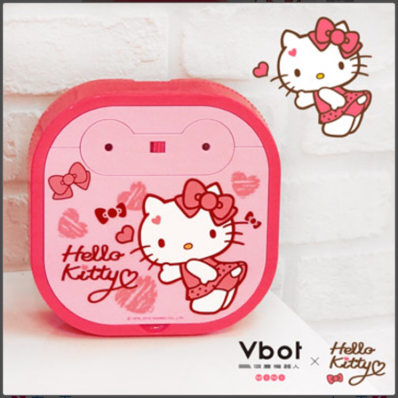 ★Kitty限時特賣 Vbot x Hello Kitty 二代限量 鋰電池智慧掃地機器人(極淨濾網型)(粉)全新