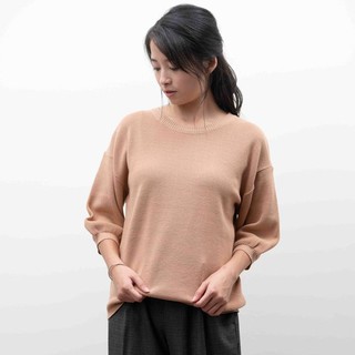 O-LIWAY 台灣製 MIT 細針混綿-圓領公主袖針織上衣 oliway