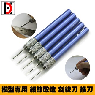 *吉利模具* 雙兒HD 高達軍事模型 專用改造工具 細節刻線 金屬鎢鋼精密刻刀推刀