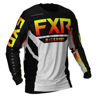 2022 夏季 FXR 長袖男士球衣上衣山地車襯衫騎行服吸濕排汗上衣