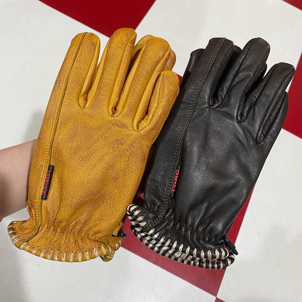 (I LOVE樂多)TORC GLOVE GOLD VENICE棕色復古 羊皮手套 騎士手套