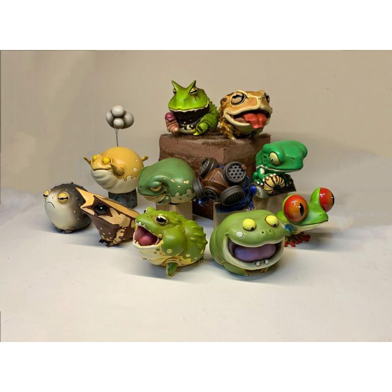 【撒旦玩具 SatanToys】預購 博物志 Studio 【蛙星球】非洲牛蛙、紅眼樹蛙、青蛙 兩棲動物 生物 雕塑擺件