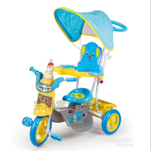 RABBIT米兔三輪車 兒童腳踏車 遮陽棚 手推車 座椅安全護欄