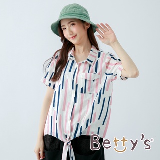 betty’s貝蒂思(05)假兩件綁帶短袖襯衫(粉色)